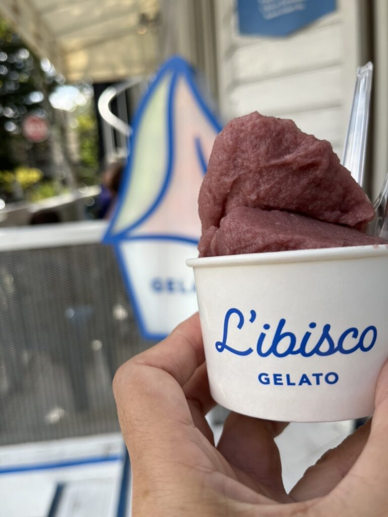 軽井沢にある有名店のリビスコ(L’ibisco)の巨砲ジェラート