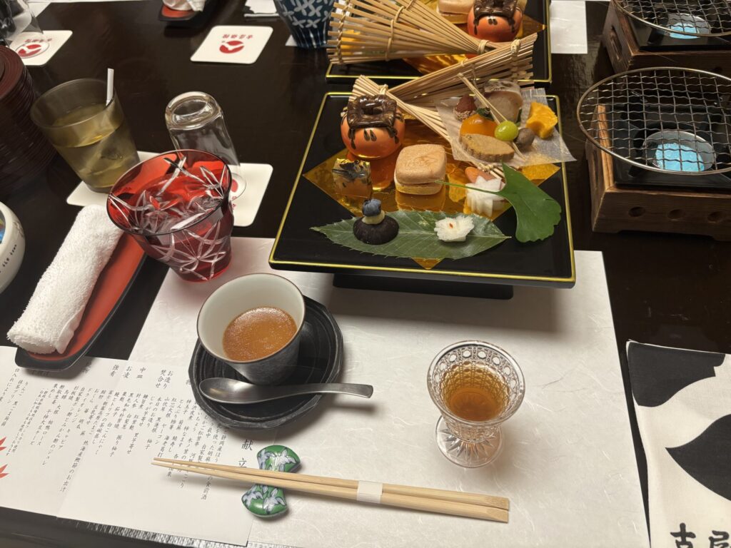2024年に行った熱海古屋旅館の夕食の前菜
