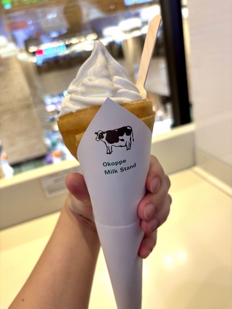 スカイツリーにあるミルクスタンド。濃厚ソフトクリームが美味しい