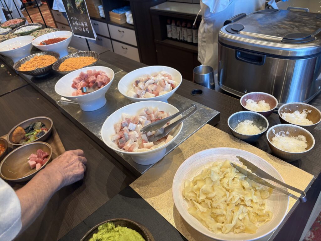 夕食バイキング海鮮