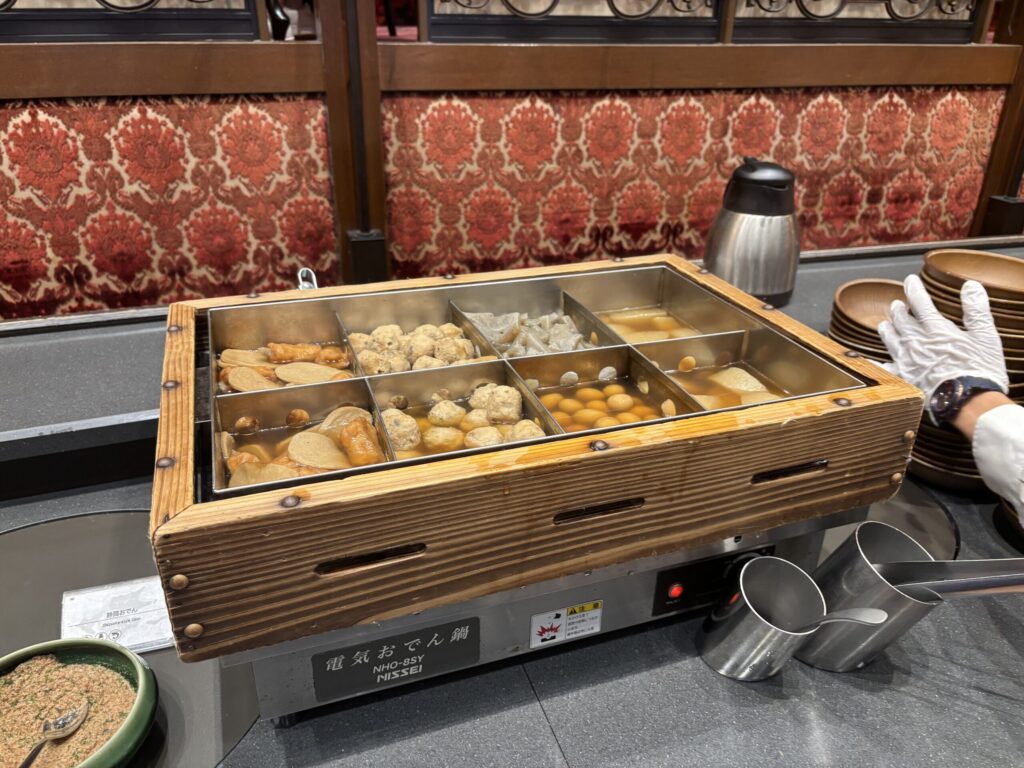夕食バイキングのおでん