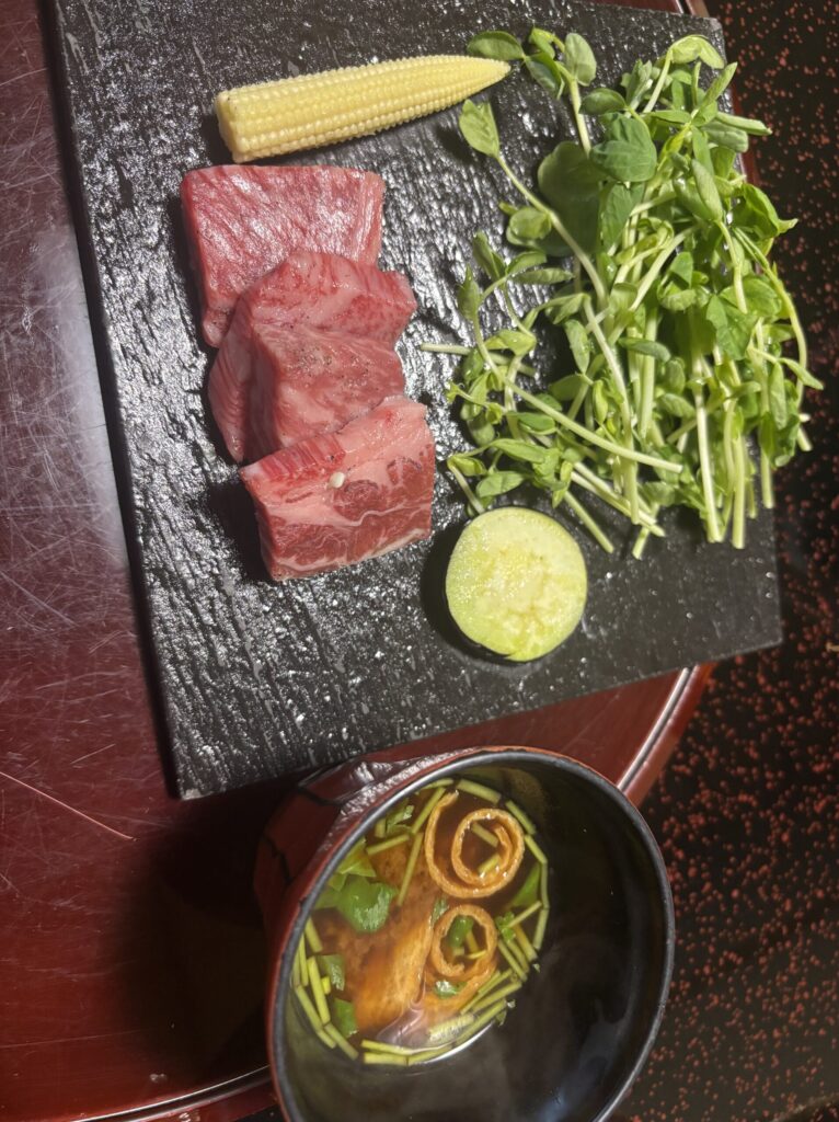 花結びのお肉。とても美味しかった