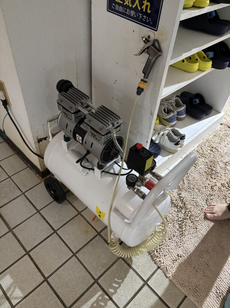 ホテルカターラの空気入れ